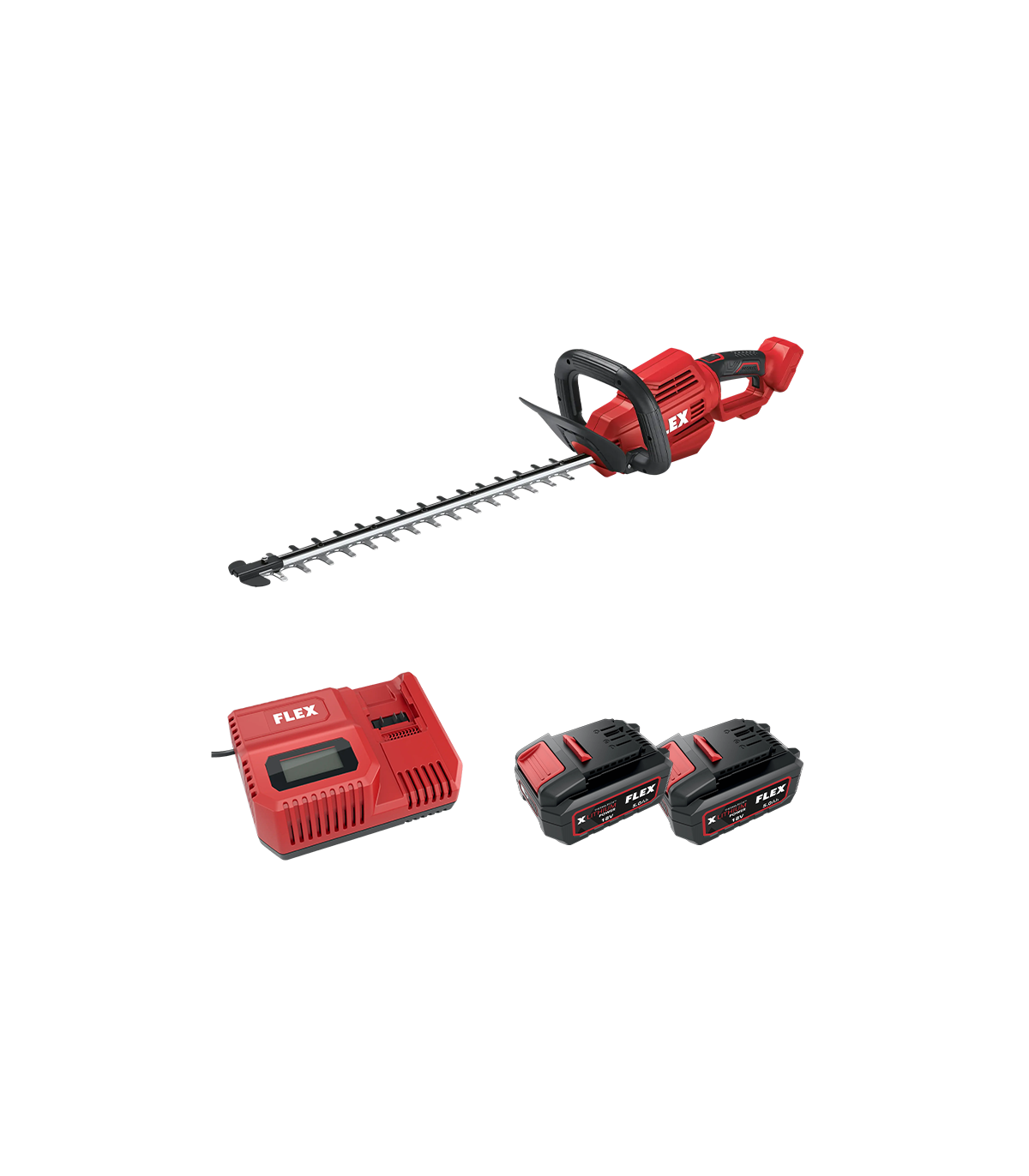 Taille-haie 18V GHT 55 18-EC 55cm + 2 batteries 5 Ah + 1 chargeur CA 12/18 230/CEE FLEX
