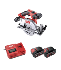 Scie circulaire 18V CS 62 18.0-EC C 165mm + 2 batteries 5 Ah + 1 chargeur CA 12/18 230/CEE FLEX