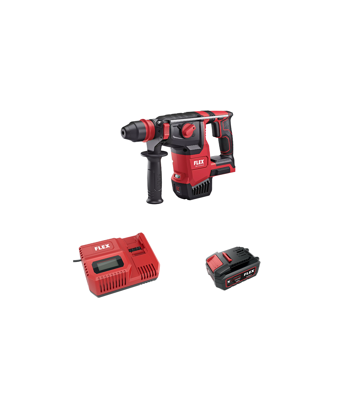 Perforateur 18V CHE 2-26 18.0-EC C SDS-plus + 1 batterie 5 Ah + 1 chargeur CA 12/18 230/CEE FLEX