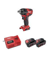 Boulonneuse à chocs 18V IW 1/2" 18.0-EC C + 2 batteries 5 Ah + 1 chargeur CA 12/18 230/CEE FLEX