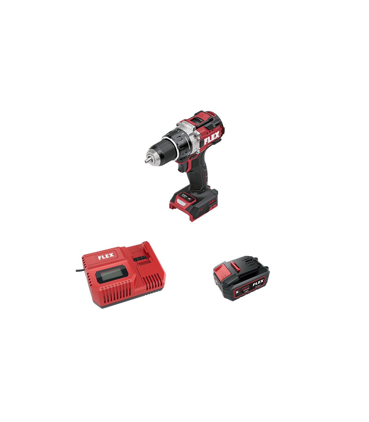 Perceuse visseuse 18V DD 2G 18-EC HD2 C + 1 batterie 5 Ah + 1 chargeur CA 12/18 230/CEE FLEX