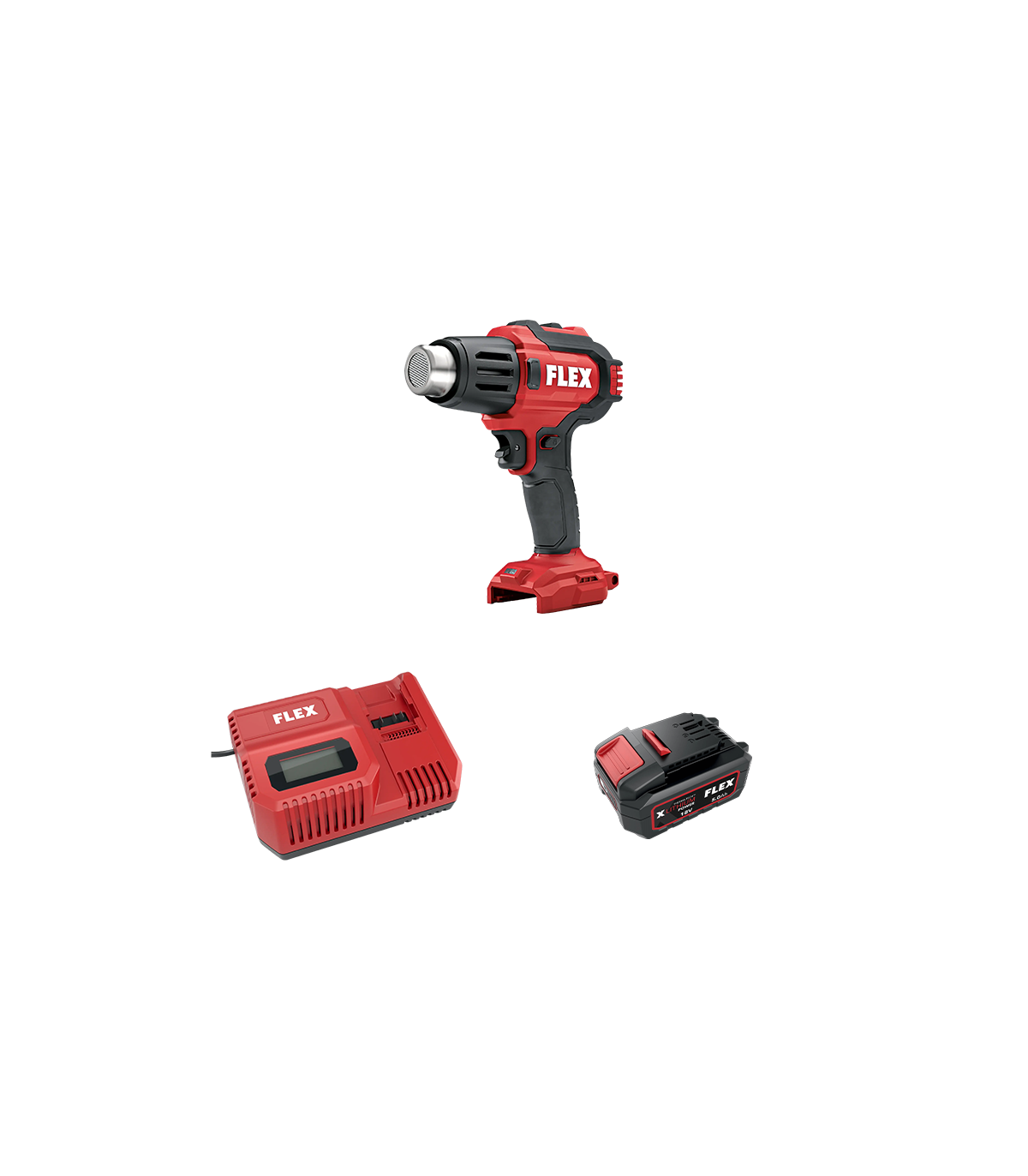 Décapeur thermique 18V HG 530 18 + 1 batterie 5 Ah + 1 chargeur CA 12/18 230/CEE FLEX