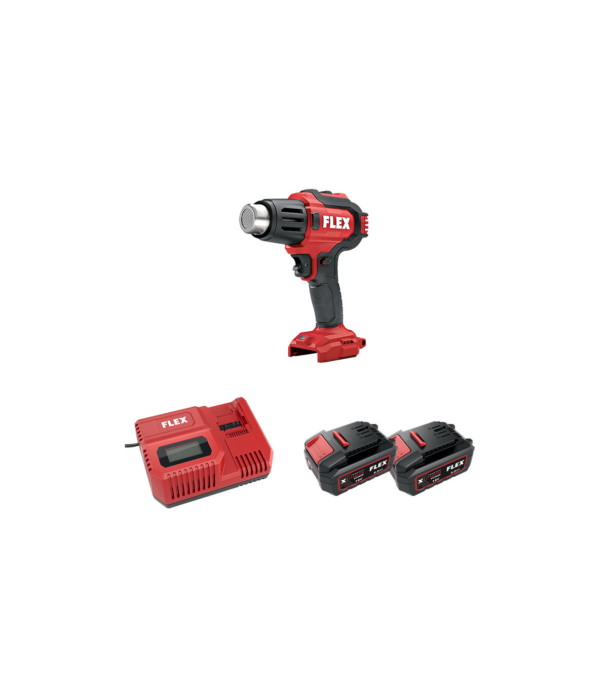 Décapeur thermique 18V HG 530 18 + 2 batteries 5 Ah + 1 chargeur CA 12/18 230/CEE FLEX