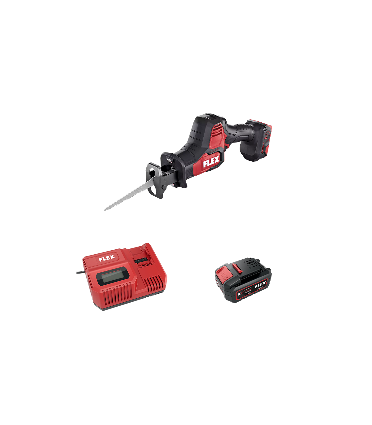 Scie sabre 18V RS 25 18.0-EC C + 1 batterie 5 Ah + 1 chargeur CA 12/18 230/CEE FLEX