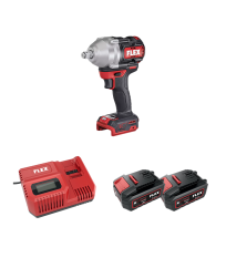 Boulonneuse à chocs 18V IW 1/2" 750 18.0-EC C + 2 batteries 5 Ah + 1 chargeur CA 12/18 230/CEE FLEX