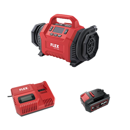 Compresseur 12V/18V CI 11 18.0 + 1 batterie 5 Ah + 1 chargeur CA 12/18 230/CEE FLEX