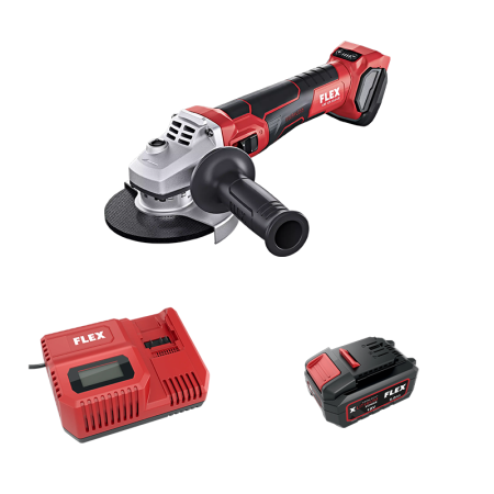 Meuleuse d’angle 125mm 18V LBE 125 18.0-EC C + 1 batterie 5 Ah + 1 chargeur CA 12/18 230/CEE FLEX