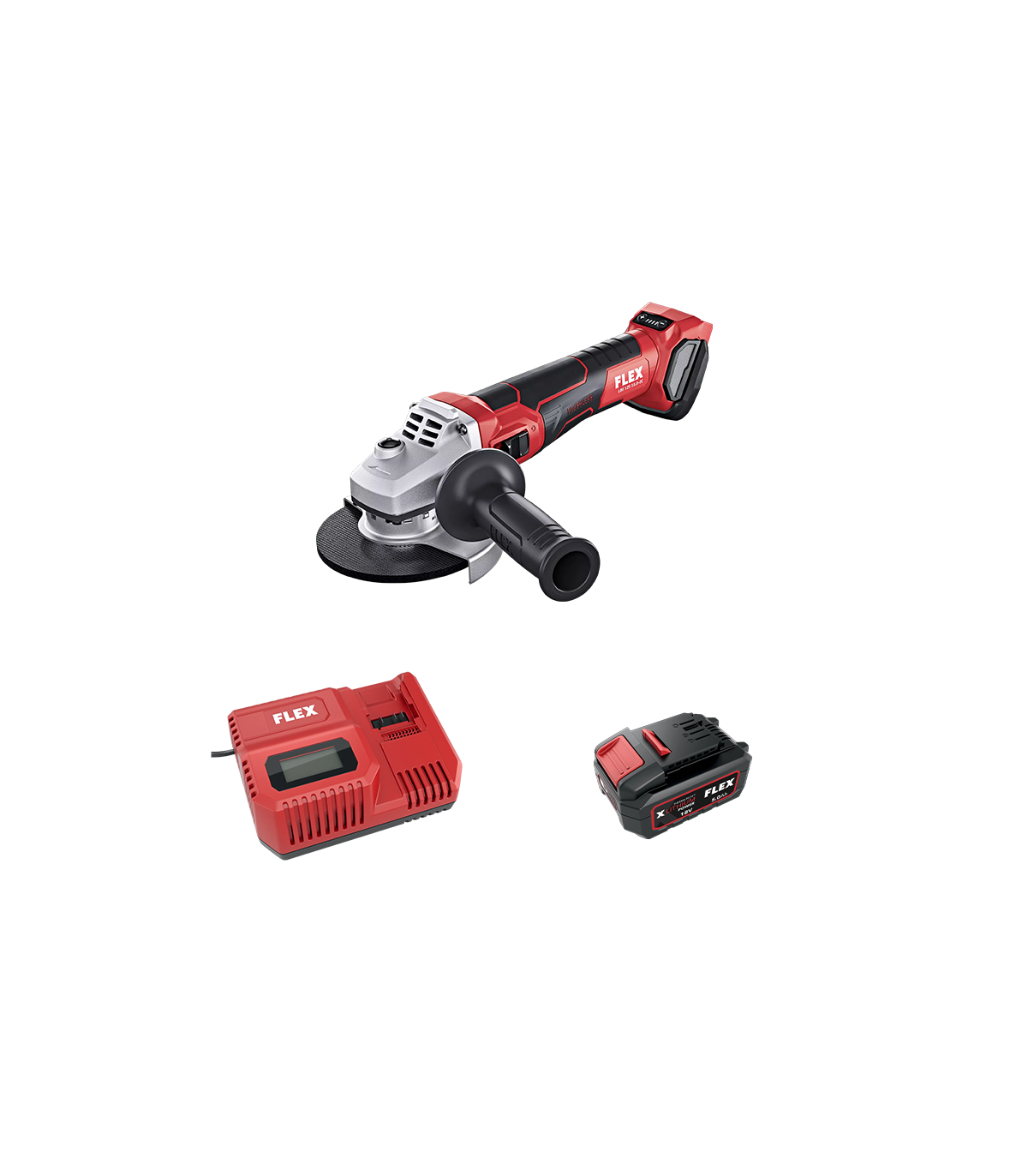 Meuleuse d’angle 125mm 18V LBE 125 18.0-EC C + 1 batterie 5 Ah + 1 chargeur CA 12/18 230/CEE FLEX