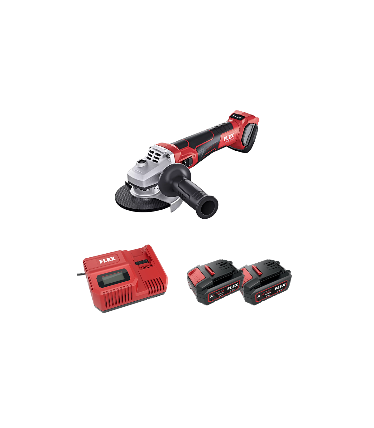 Meuleuse d’angle 125mm 18V LBE 125 18.0-EC C + 2 batteries 5 Ah + 1 chargeur CA 12/18 230/CEE FLEX