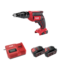 Visseuse pour plaque de plâtre 18V DW 45 18.0-EC C + 2 batteries 5 Ah + 1 chargeur CA 12/18 230/CEE FLEX