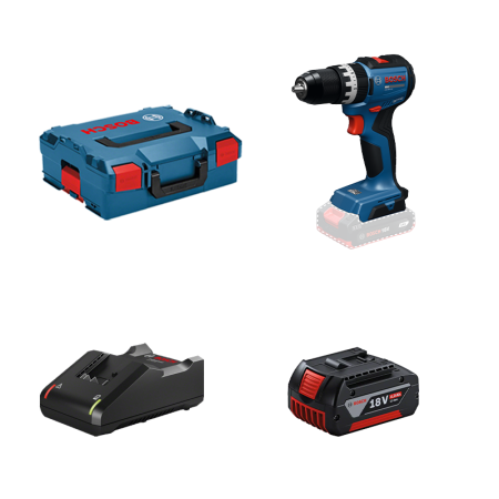 Perceuses-visseuses à percussion GSB 18V-52 + 1 batterie GBA 18V 4 Ah + Chargeur GAL 18V-40 BOSCH