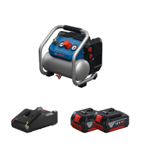 Compresseur à air comprimé GKO18V-51 + 2 batteries GBA 18V 4 Ah + Chargeur GAL 18V-40 BOSCH