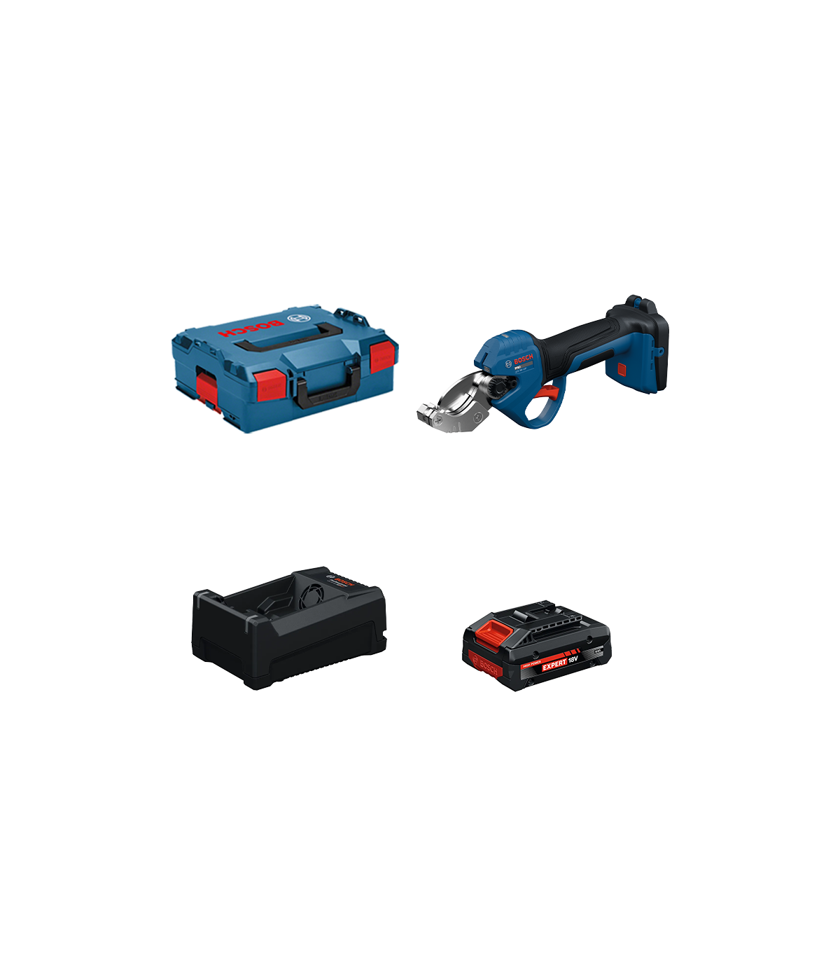 Cisaille à tubes GPC18V-32P + 1 Batterie EXPERT 4 Ah + 1 Chargeur GAL 12V/18V-80 BOSCH