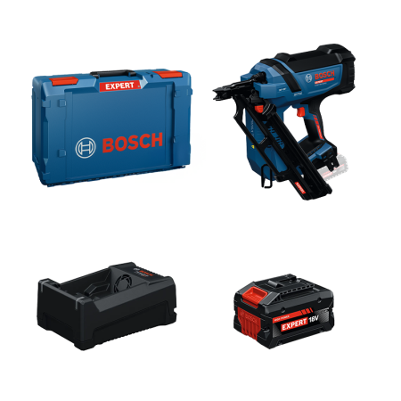 Cloueur à bois EXPERT EXNH18V-90MD + 1 Batterie EXPERT 5,5 Ah + 1 Chargeur GAL 12V/18V-80 BOSCH