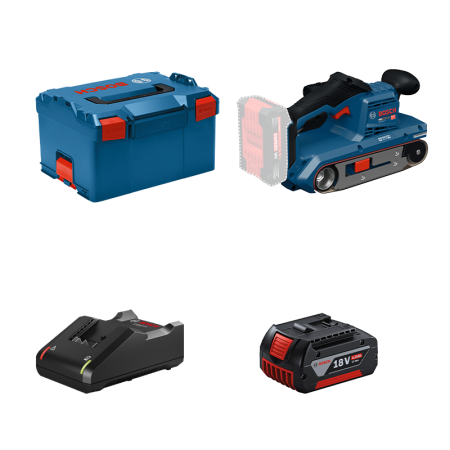 Ponceuse à bande GBS 18V-75 + 1 batterie GBA 18V 4 Ah + Chargeur GAL 18V-40 BOSCH