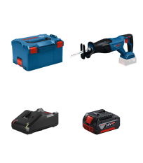 Scie sabre GSA 18V-280 + 1 batterie GBA 18V 4 Ah + Chargeur GAL 18V-40 BOSCH