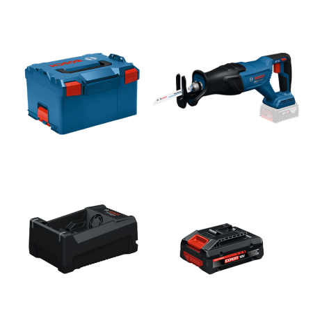 Scie sabre GSA 18V-280 + 1 Batterie EXPERT 4 Ah + 1 Chargeur GAL 12V/18V-80 BOSCH