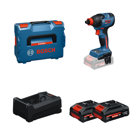 Boulonneuse / Visseuse à chocs EXPERT EXDX18V-210 + 2 Batteries EXPERT 4 Ah + 1 Chargeur GAL 12V/18V-80 BOSCH