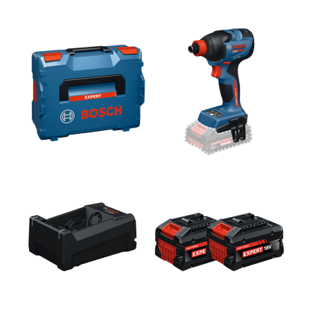 Boulonneuse / Visseuse à chocs EXPERT EXDX18V-210 + 2 Batteries EXPERT 5,5 Ah + 1 Chargeur GAL 12V/18V-80 BOSCH