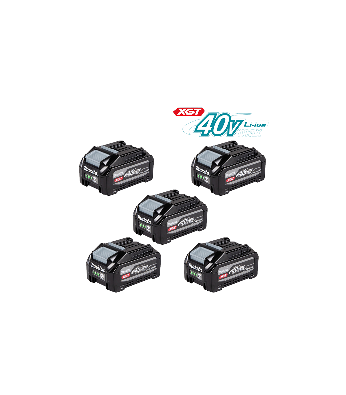 Pack de 5 batteries XGT 40V 4 Ah BL4040F MAKITA