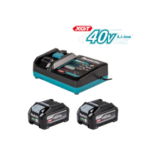 Pack XGT 40V 2 batteries BL4040F 4 Ah + Chargeur rapide DC40RA MAKITA