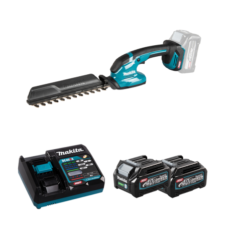 Taille haie 40V 20cm UH023GZ + 2 batteries 40V 2,5 Ah + chargeur rapide DC40RA MAKITA