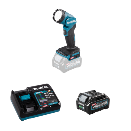 Lampe torche 40V DEAML001G + 1 batterie 40V 2,5 Ah + chargeur rapide DC40RA MAKITA