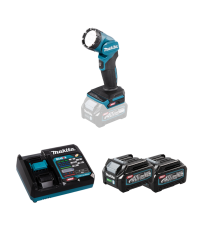 Lampe torche 40V DEAML001G + 2 batteries 40V 2,5 Ah + chargeur rapide DC40RA MAKITA
