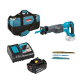 1 batterie BL1850B 18V 5 Ah + chargeur rapide DC18RC + Set de 3 lames récipro S-Express
