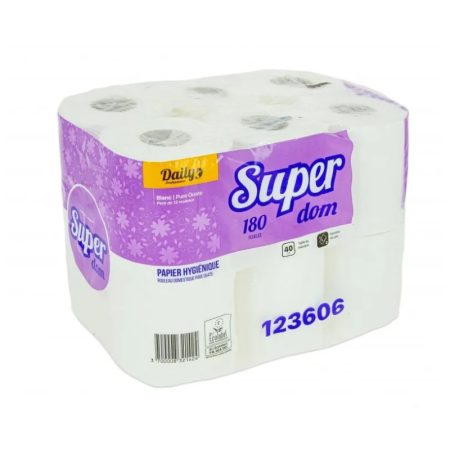 Sachet de 12 rouleaux de papier toilette COMPAS