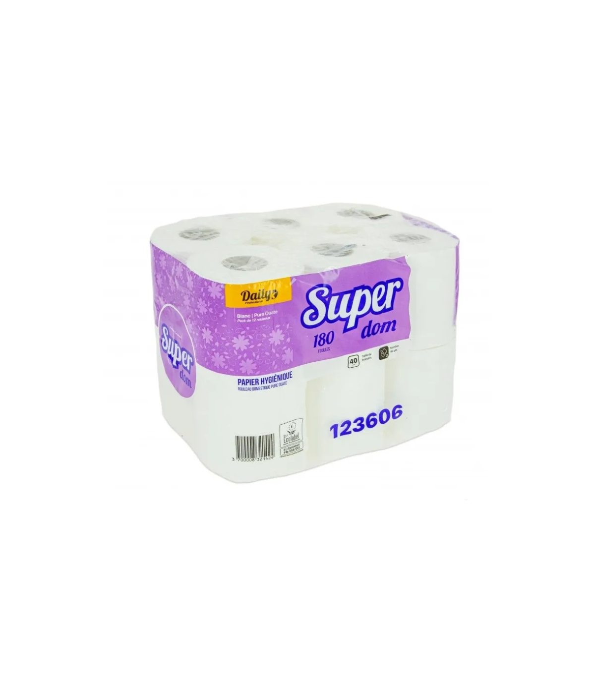 Sachet de 12 rouleaux de papier toilette COMPAS