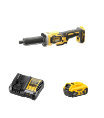 Meuleuse droite XR 18V DCG426N-XJ + 1 batterie 18V 5 Ah + 1 Chargeur DCB1104-QW DEWALT