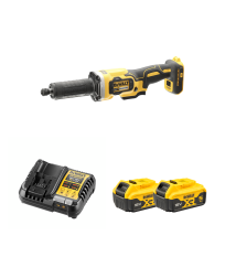 Meuleuse droite XR 18V DCG426N-XJ + 2 batterie 18V 5 Ah + 1 Chargeur DCB1104-QW DEWALT