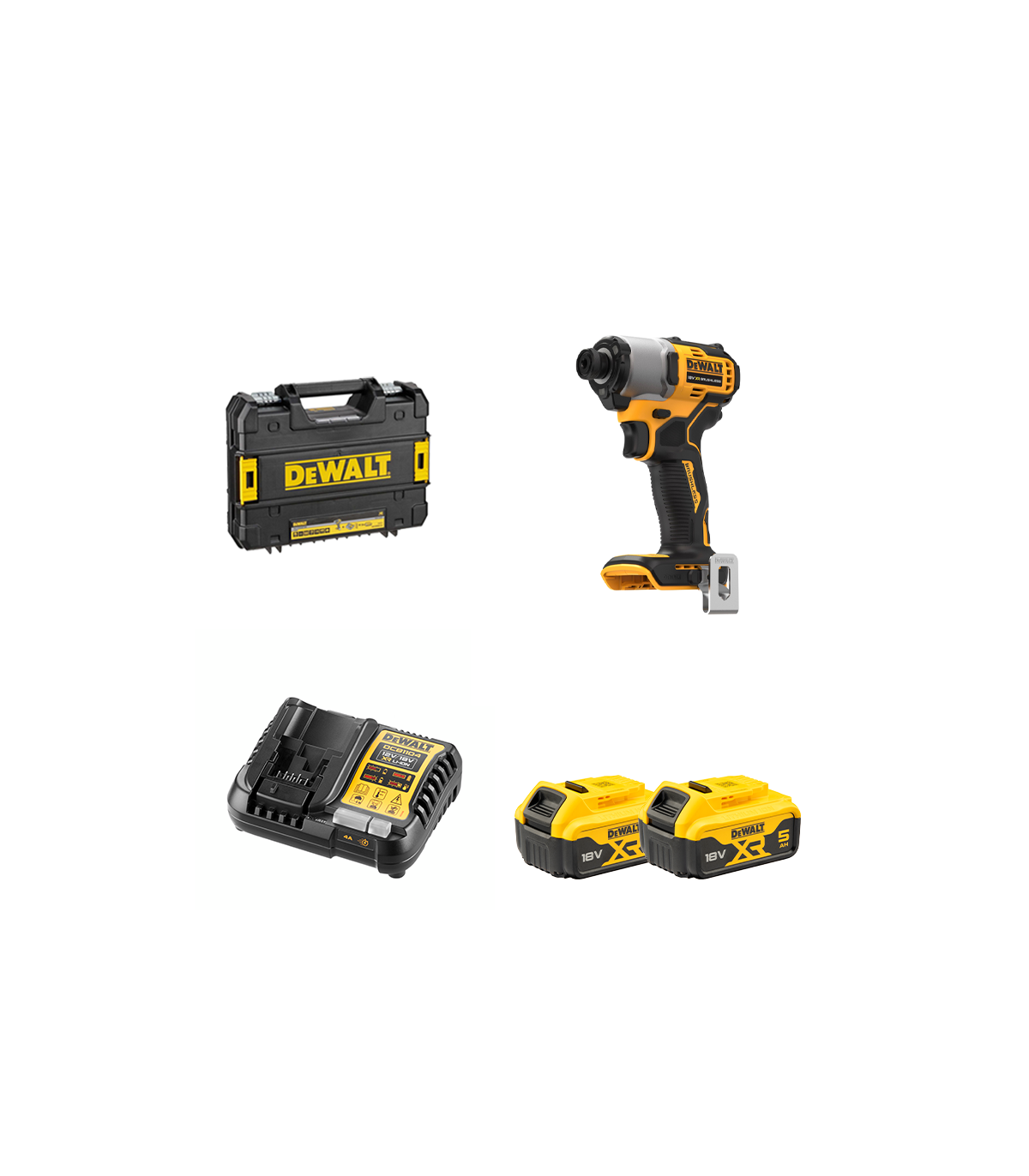 Visseuse à chocs 18V DCF840NT-XJ + 2 batterie 18V 5 Ah + 1 Chargeur DCB1104-QW DEWALT