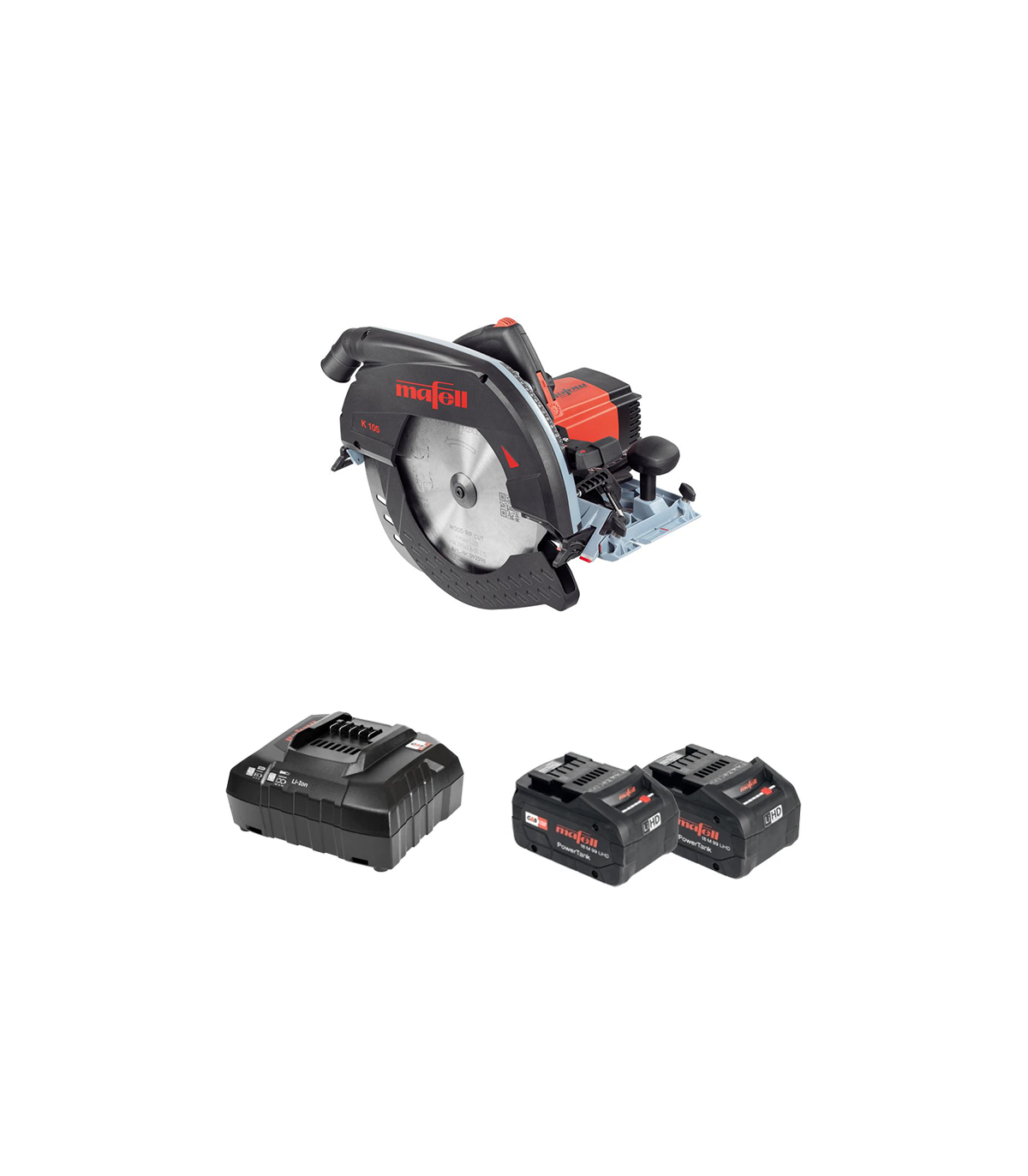 Scie circulaire Ø280 mm K 105 + 2 batteries 18 M 99 + chargeur rapide APS 18 M MAFELL