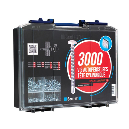 Coffret 3000 vis autoperceuses TCC tête cylindrique SCELL-IT
