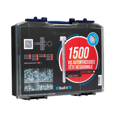 Coffret 1500 vis autoperceuses THT tête hexagonale SCELL-IT