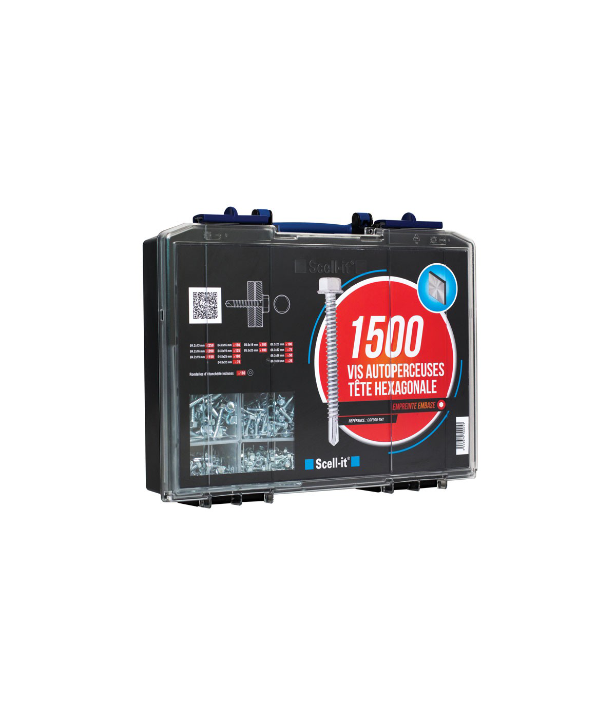 Coffret 1500 vis autoperceuses THT tête hexagonale SCELL-IT