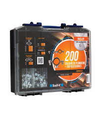 Coffret 200 colliers isophoniques acier zingué blanc SCELL-IT