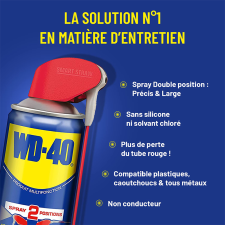 Lubrifiant multifonction spray double position 500ml WD-40