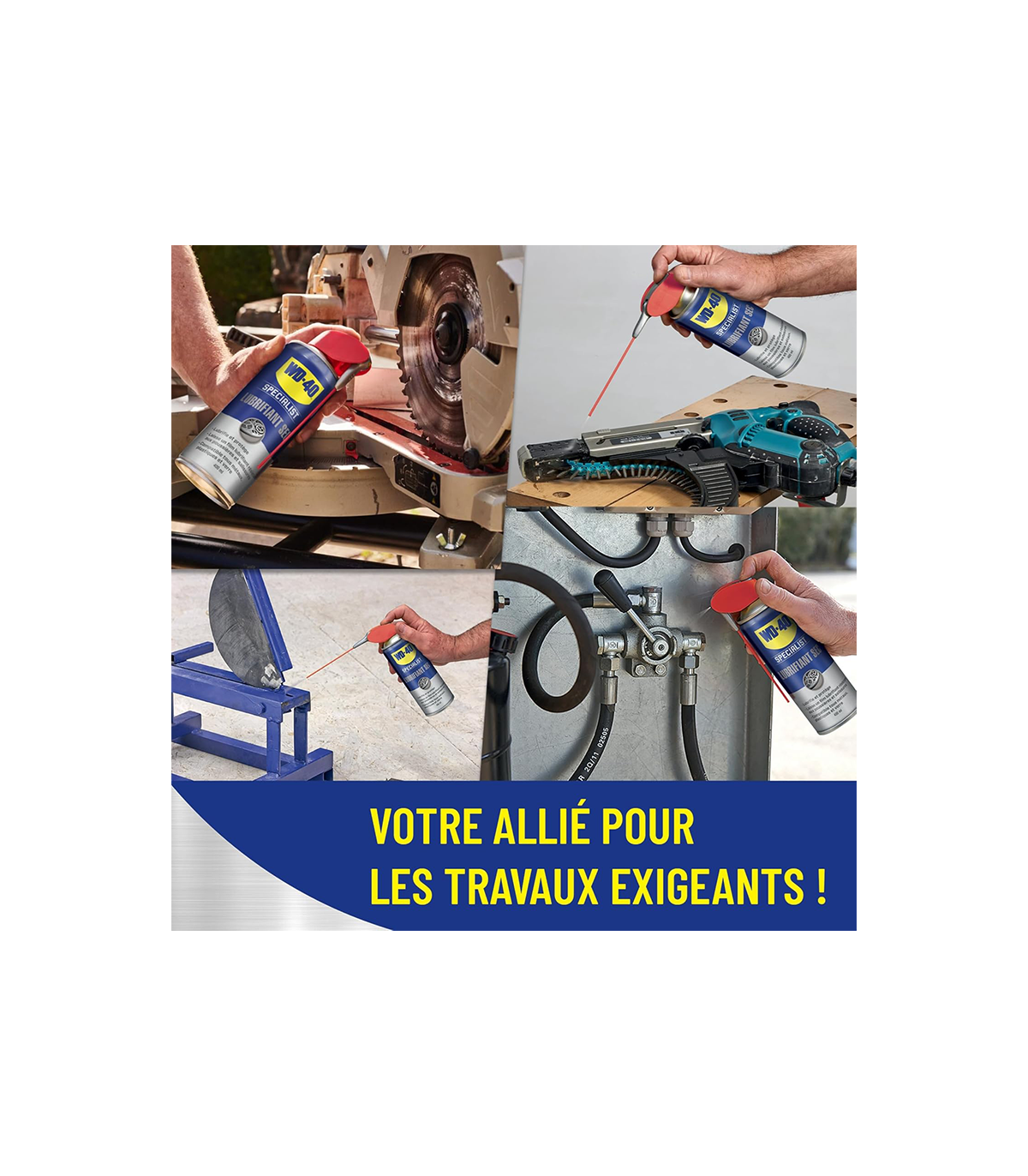 Lubrifiant sec au PTFE spray double position 400ml SPECIALIST WD-40