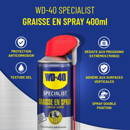 Graisse en spray double position 400ml SPECIALIST WD-40