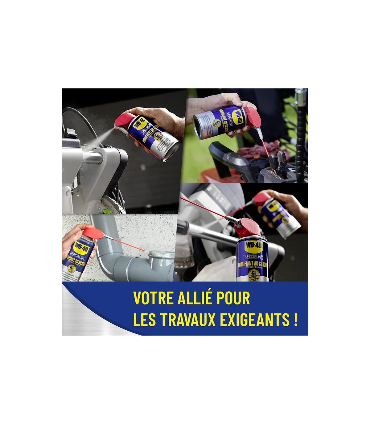 Lubrifiant au silicone spray double position 400ml SPECIALIST WD-40