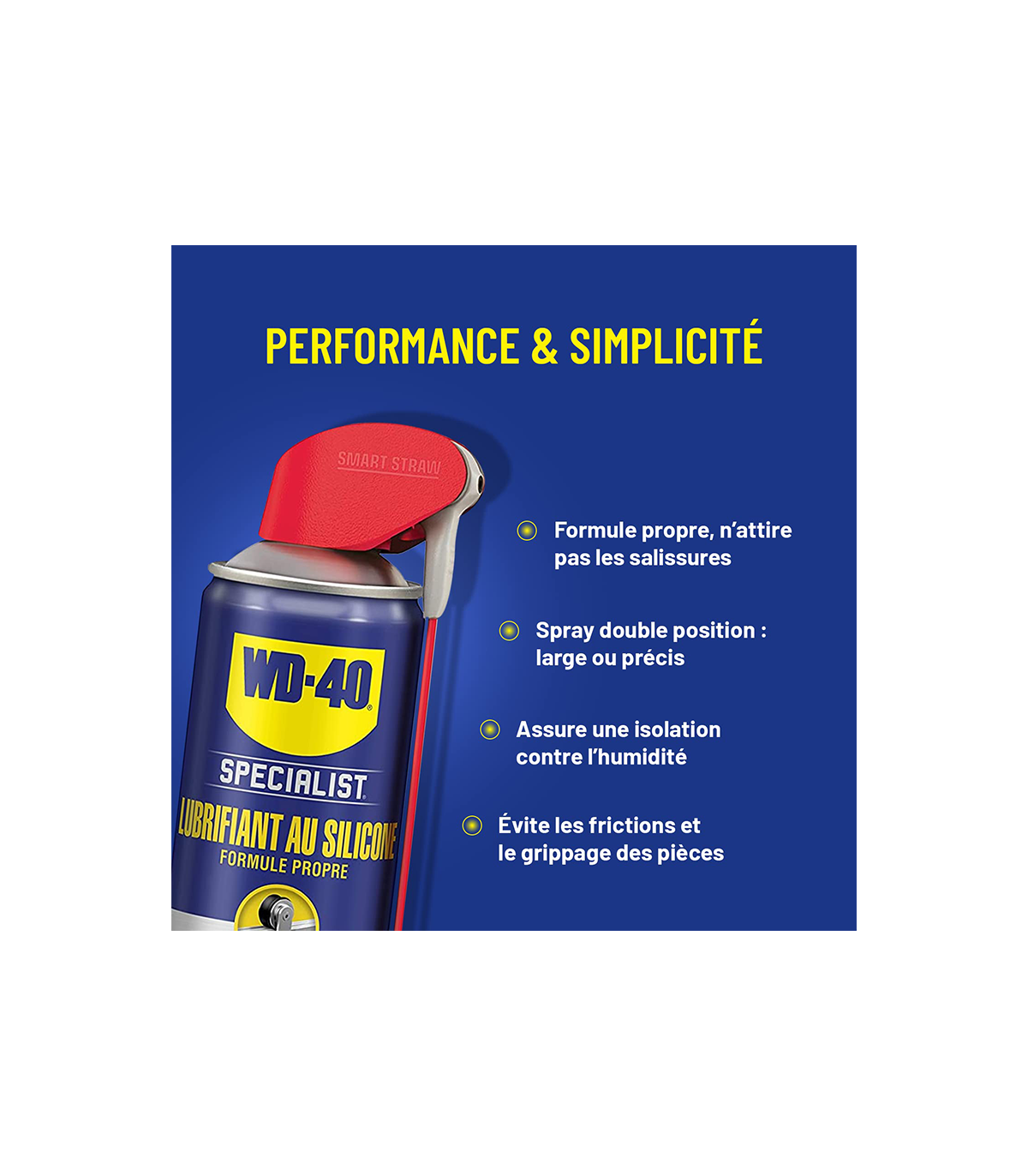 Lubrifiant au silicone spray double position 400ml SPECIALIST WD-40