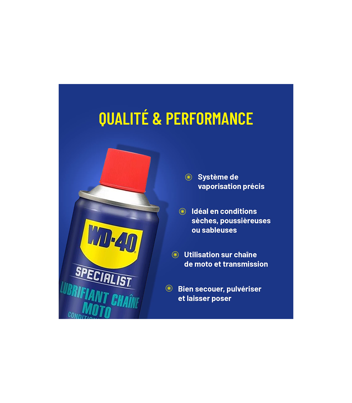 Lubrifiant chaîne moto conditions sèches 400ml SPECIALIST WD-40