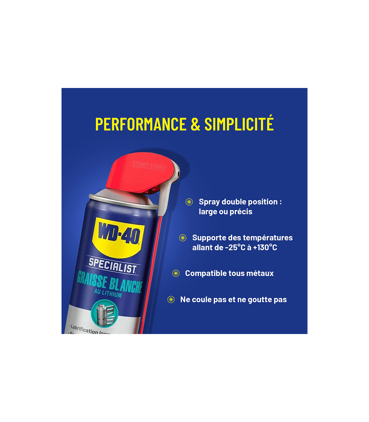 Graisse blanche au lithium spray double position 400ml SPECIALIST WD-40