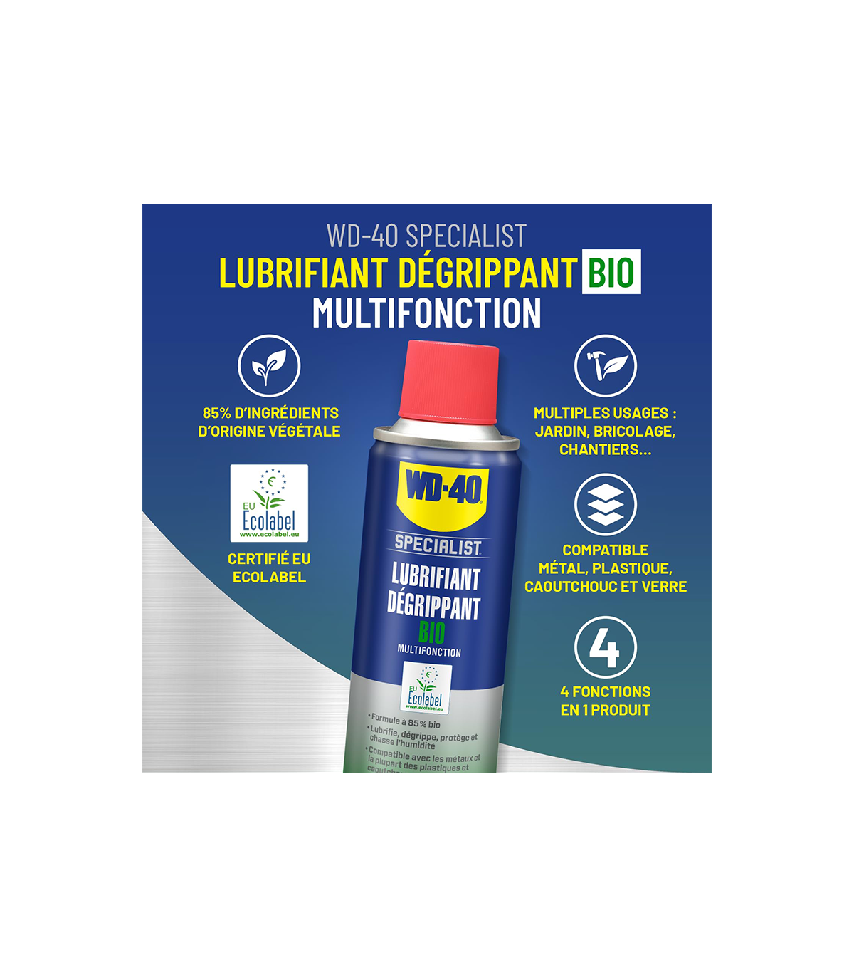 Lubrifiant dégrippant bio multifonction 200ml SPECIALIST WD-40