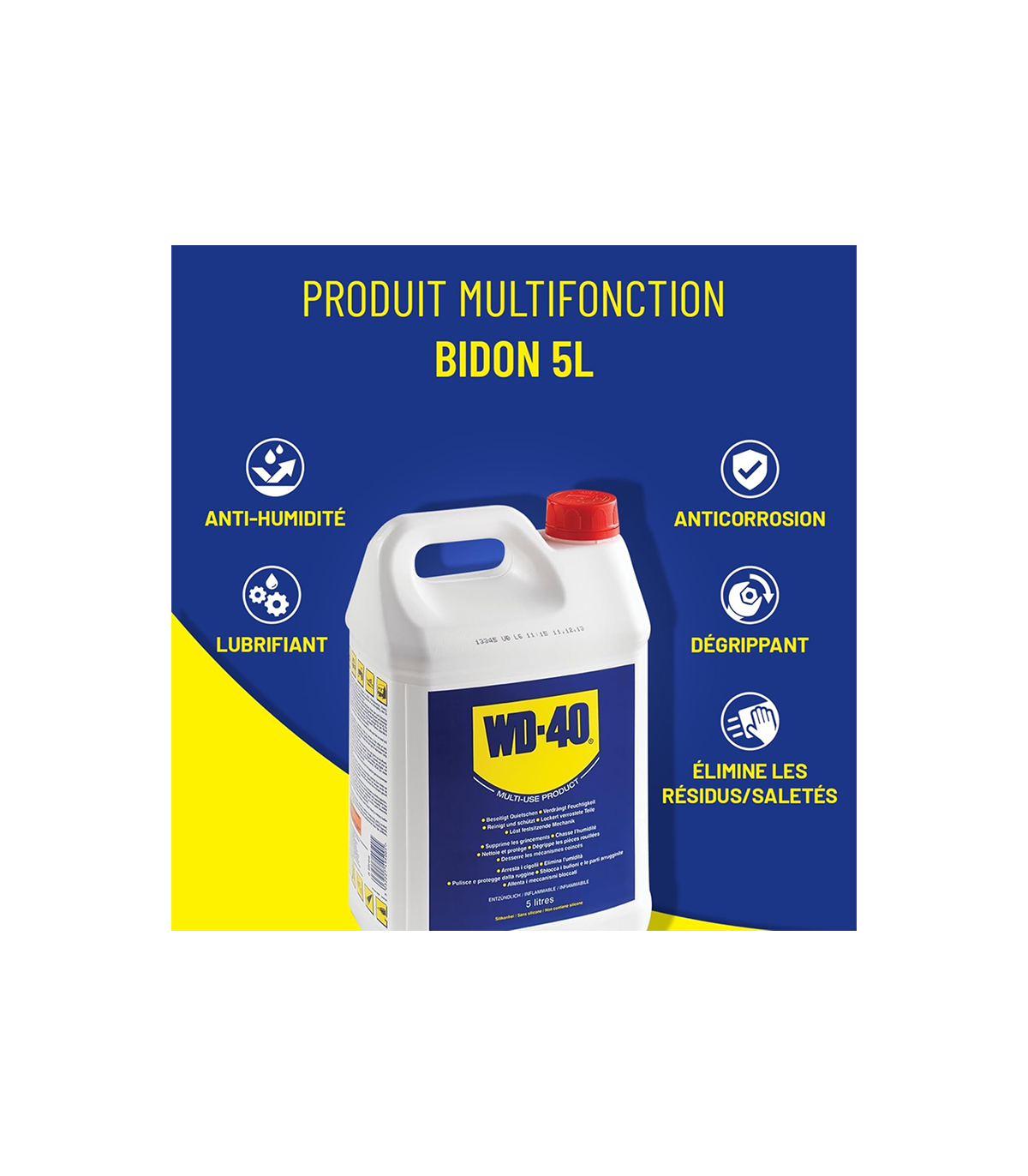 Lubrifiant multifonction bidon 5L WD-40