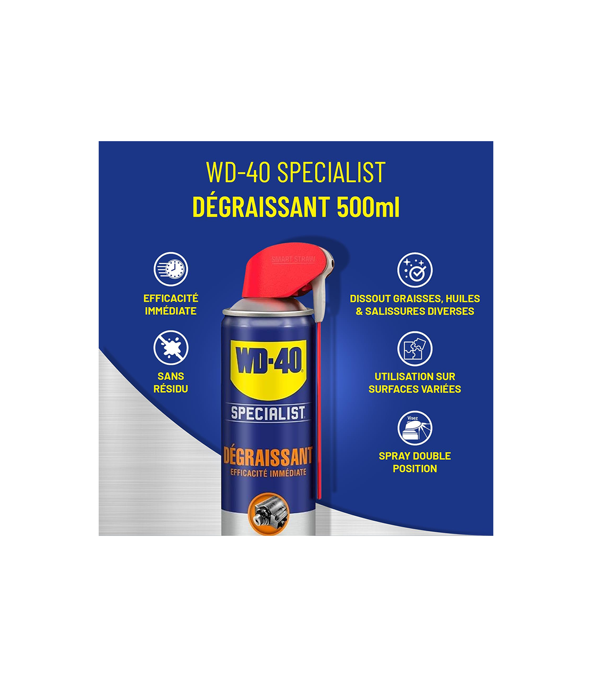Dégraissant spray double position 500ml SPECIALIST WD-40