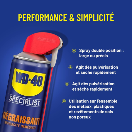 Dégraissant spray double position 500ml SPECIALIST WD-40